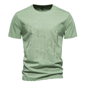 Camiseta Masculina Manga Curta Algodão com Bordado Verde