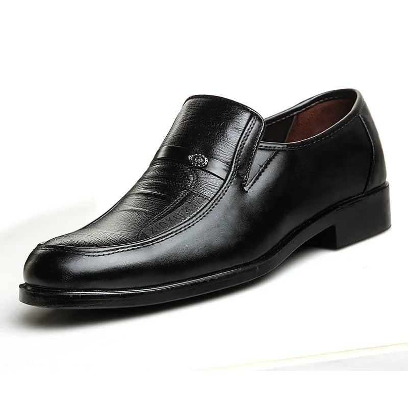 Sapato Mocassim Masculino Slip-On Artesanal para Negócios Preto