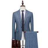 Conjunto Terno Blazer + Calça Social Wedding Azul