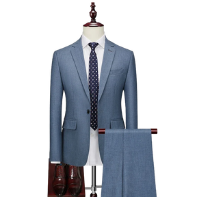 Conjunto Terno Blazer + Calça Social Wedding Azul