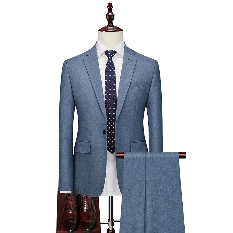 Conjunto Terno Blazer + Calça Social Wedding Azul