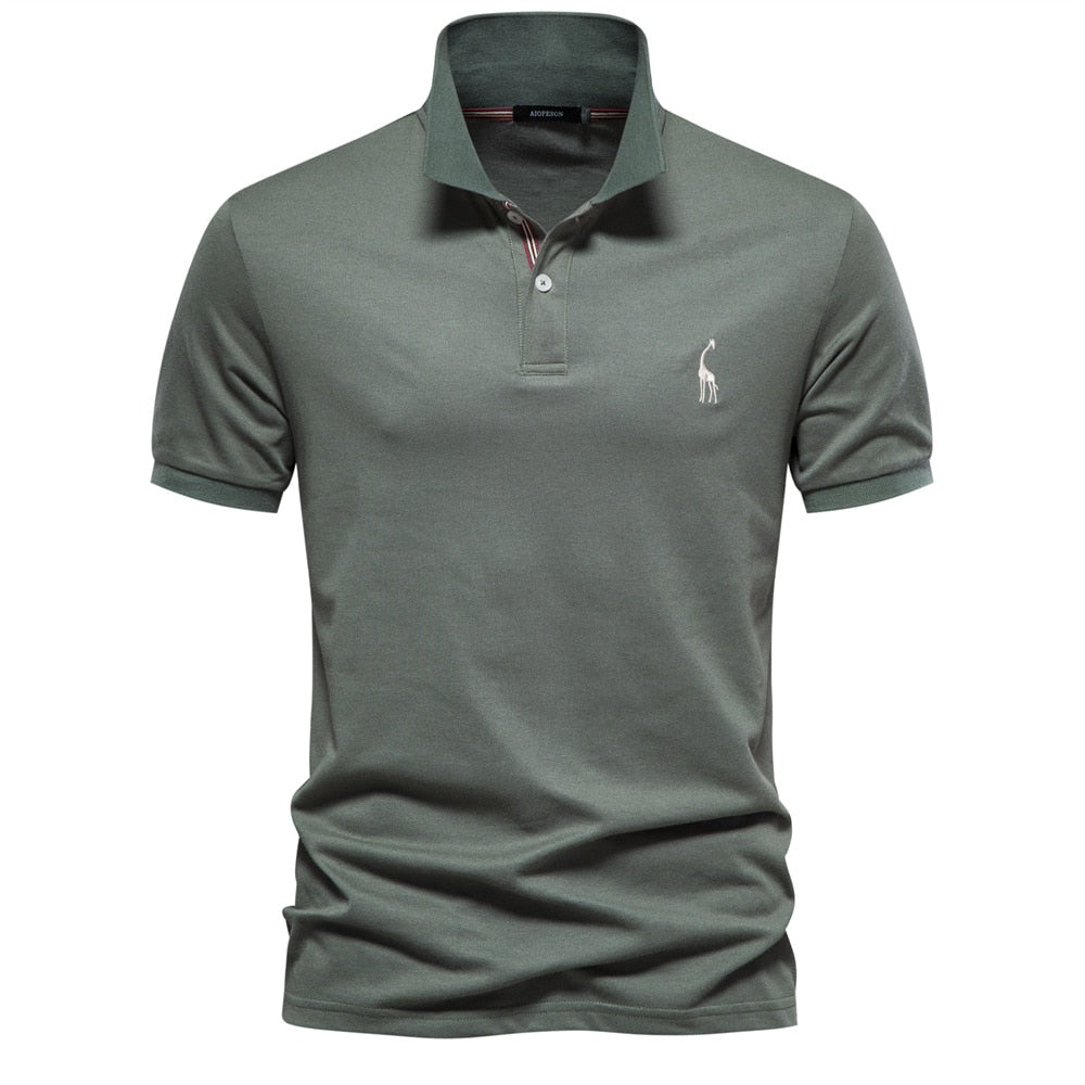 Camisa Polo Algodão Egípcio Pima Verde