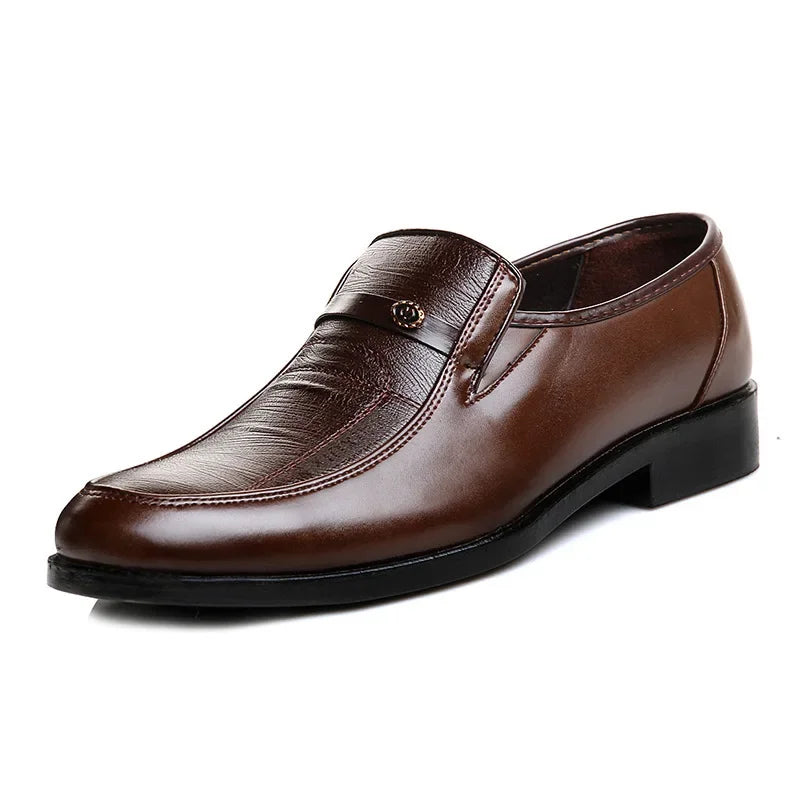 Sapato Mocassim Masculino Slip-On Artesanal para Negócios Marrom