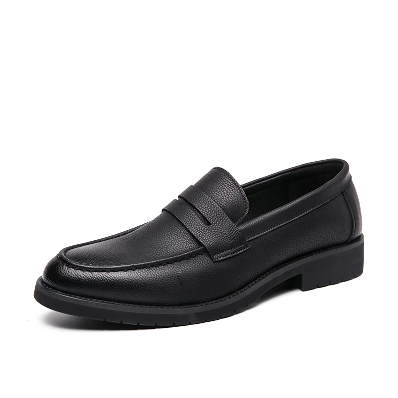 Mocassim Loafer Viena de Couro Antiderrapante Casual e Social Preto