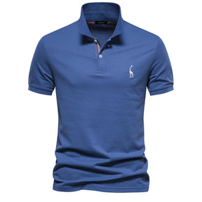 Camisa Polo Algodão Egípcio Pima Azul