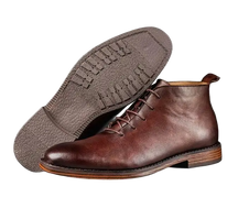 Bota de Couro Chelsea Vintage Marrom