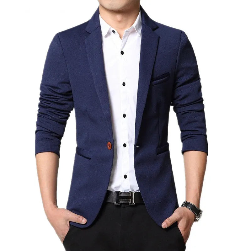 Blazer Slim Fit Veneza Azul Marinho