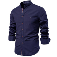 Camisa Social de Algodão Egípcio Manga Longa Riviera® Azul Marinho