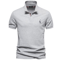 Camisa Polo Algodão Egípcio Pima Cinza Claro