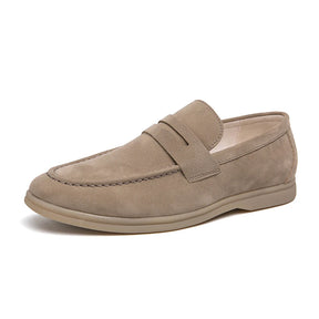 Mocassim de Camurça Verona Conforto Casual Cáqui