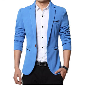 Blazer Slim Fit Veneza Azul Claro