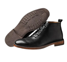 Bota de Couro Chelsea Vintage Preto