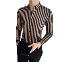 Camisa Social Masculina Slim Fit Cardano Cáqui Claro