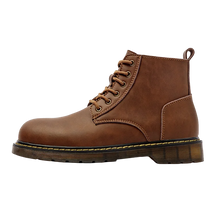 Bota de Couro Motorcycle Marrom