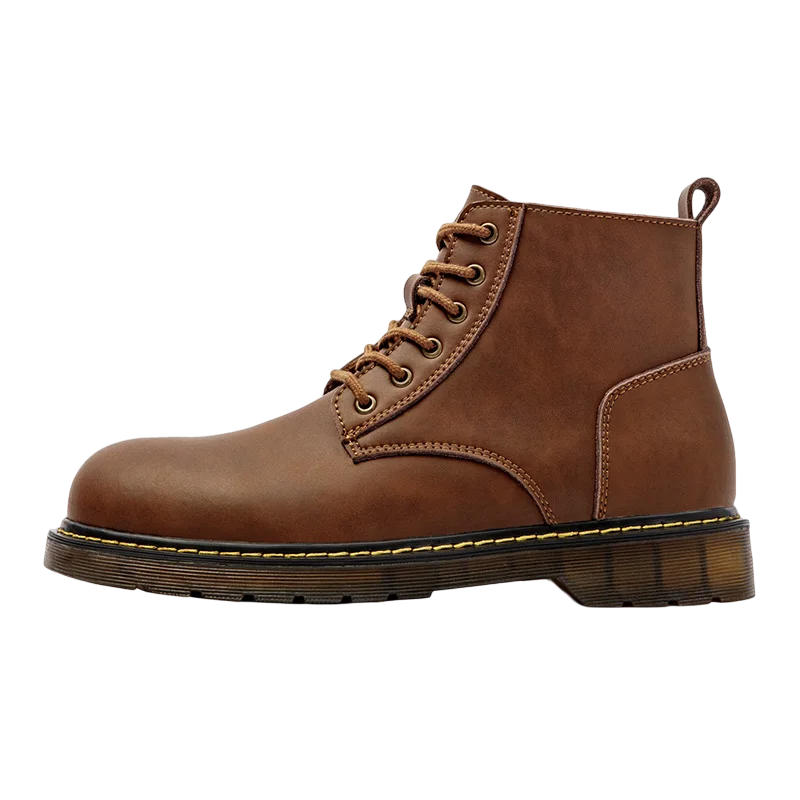 Bota de Couro Motorcycle Marrom