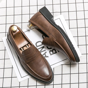 Mocassim Loafer Viena de Couro Antiderrapante Casual e Social