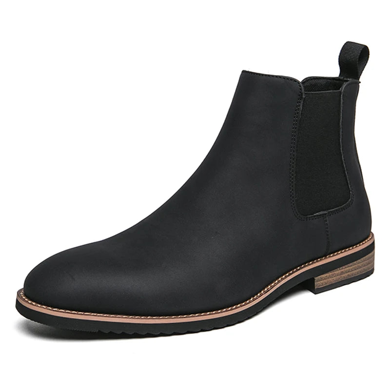 Bota de Couro Chelsea Texas Preto