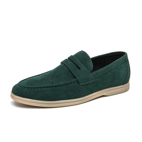 Mocassim de Camurça Verona Conforto Casual Verde