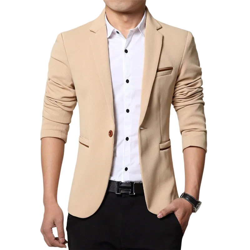 Blazer Slim Fit Veneza Cáqui