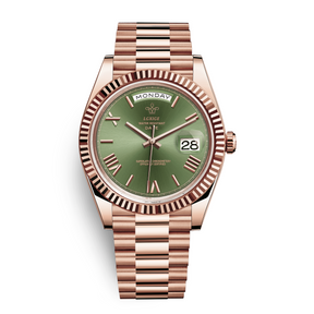 Relógio Masculino Lgxige Monday MM06 Verde e Bronze