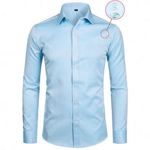 Camisa Social Anti Manchas Azul