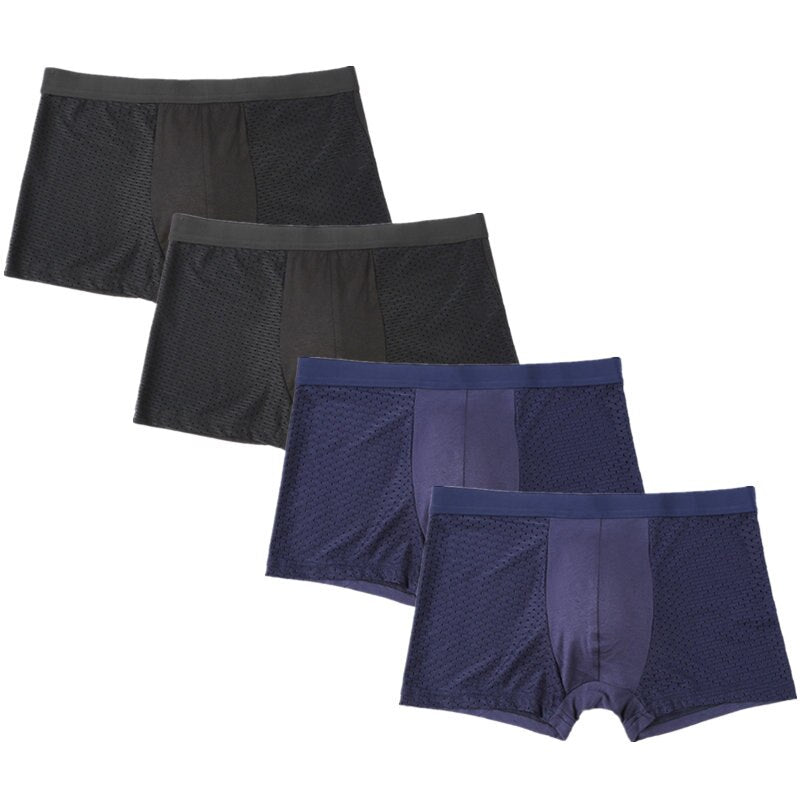 Cueca Comfort Alpha Riviera® - Kit 4 Unidades 2 Preta e 2 Azul