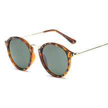 Óculos Sunglasses Round Bridge Leopardo