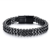 Pulseira de Prata Cravejada Preto