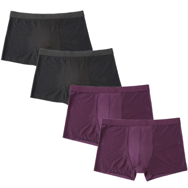 Cueca Comfort Alpha Riviera® - Kit 4 Unidades 2 Preta e 2 Vinho