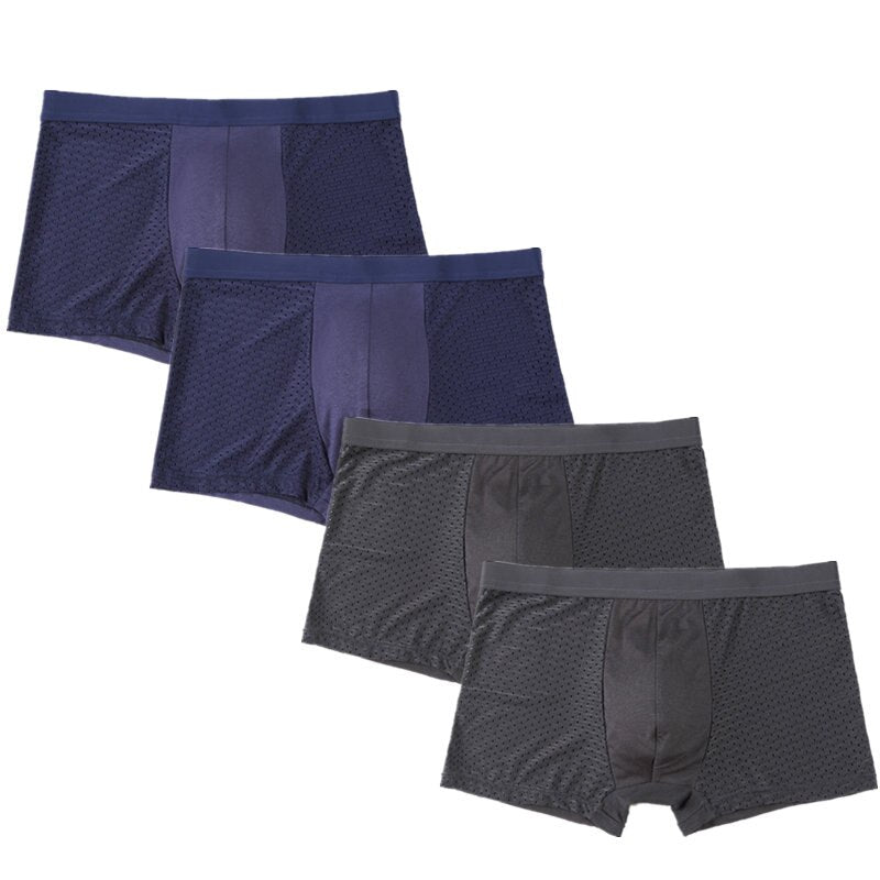 Cueca Comfort Alpha Riviera® - Kit 4 Unidades 2 Azul e 2 Cinza