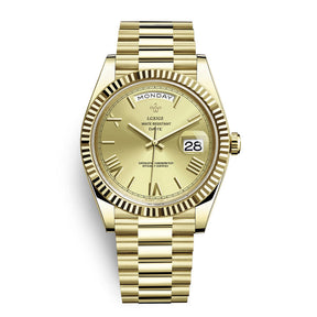 Relógio Masculino Lgxige Monday MM06 Dourado