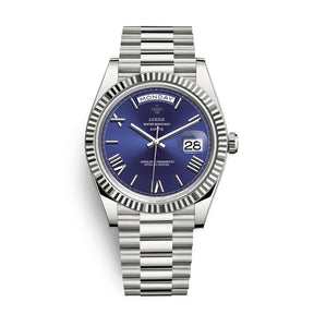 Relógio Masculino Lgxige Monday MM06 Azul e Prateado