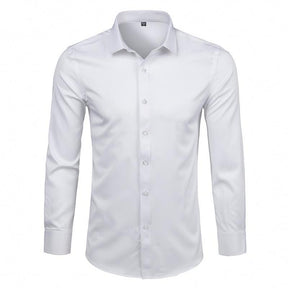 Camisa Social Lisa Conforto Anti Amassado Sport Fino Branco