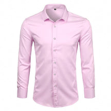 Camisa Social Lisa Conforto Anti Amassado Sport Fino Rosa